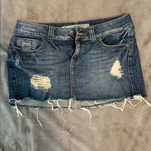 Denim mini skirt